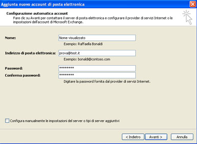 Impostazioni server