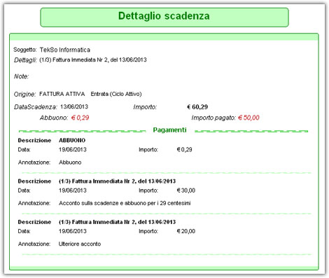 Anteprima di stampa scadenza